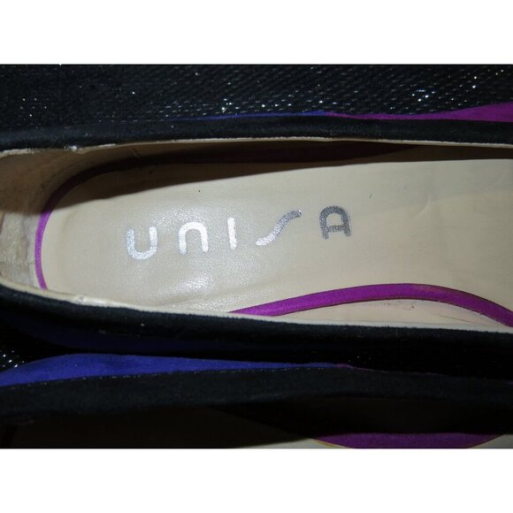 Unisa Two Toned Pink & Purple Suede Bow Embellished Ballet Flats sz 7.5 vintage - Picture 3 of 9